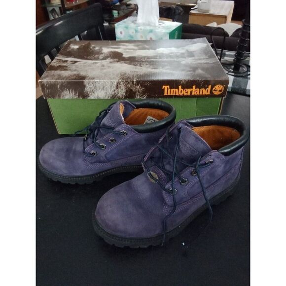 Timberland grape purple swede boots size 7 M in box #22382 - Picture 2 of 10